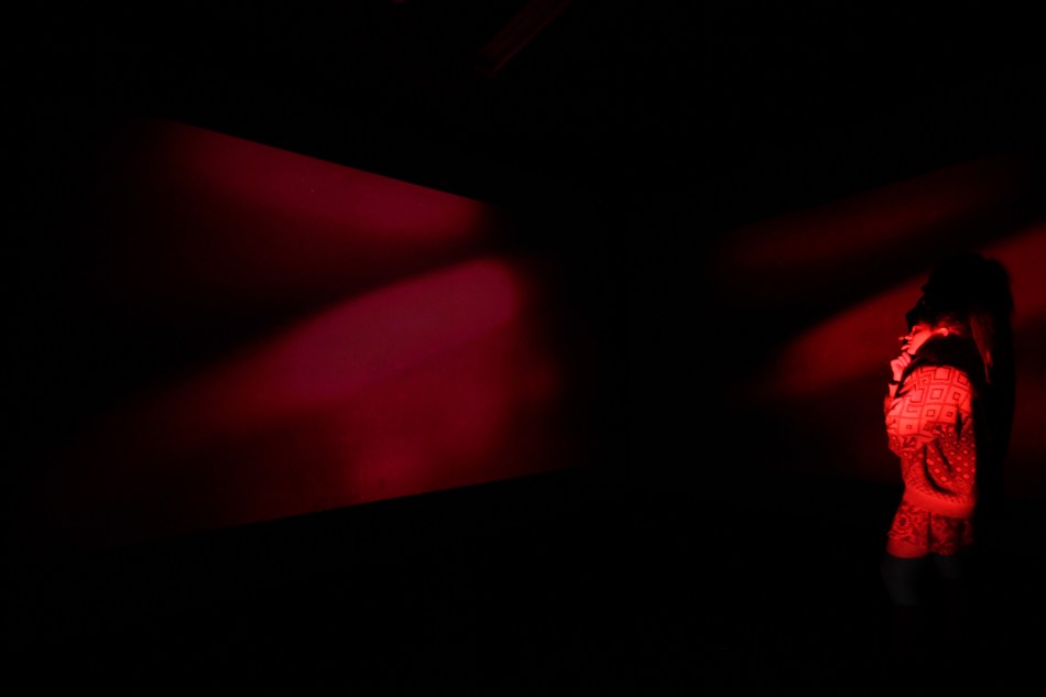 2012 Red Cell (Rothko Revolver) (video installation view)